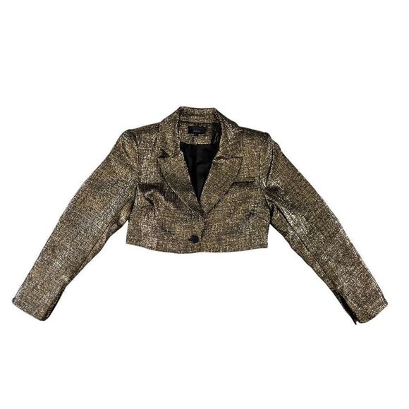 Michael Costello x REVOLVE Washington Jacket in Black & Gold - Picture 3 of 14